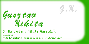 gusztav mikita business card